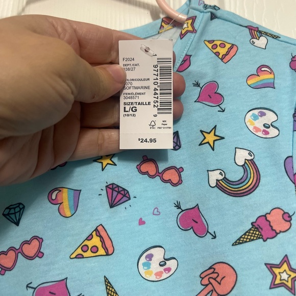 The Children's Place Blue Dress with Colorful Icons - Picture 3 of 5